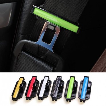 2pcs Adjustable Car Safety Belt Buckle Fasten Seat Clips Security Band Fixation