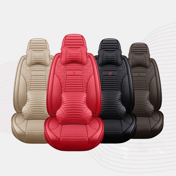 3D Perforated PU Leather Universal Car seat Covers All Season Optional