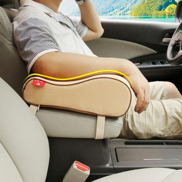 Universal Breathable Memory Foam Car Seat Cushion Armrest Center Console Rest Pillow Pad Supports