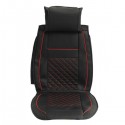 10pcs PU Leather Car Seat Cover 5 Seat Front and Rear Seat Cover Set Full Surround Needlework