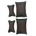 10pcs PU Leather Car Seat Cover 5 Seat Front and Rear Seat Cover Set Full Surround Needlework