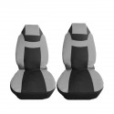 11Pcs Grey Car Seat Covers Protectors Universal Breathable Full Set Front