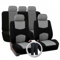 12 PCS Universal Vehicle Car Seat Cover with Headrest Steering Wheel Protector