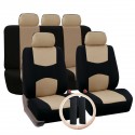 12 PCS Universal Vehicle Car Seat Cover with Headrest Steering Wheel Protector