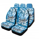 1/2/7 PCS Universal Car Seat Cover Wolf Animal Print Front Rear Seat Cushion Breathable Protectors Set