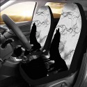 1/2/7 Pcs Universal Car Seat Covers Howling Wolf Design Front Seat Full Cover