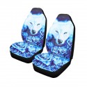 1/2/7PCS Car Seat Cover Set Universal Fit Rose Wolf Seat Protection Cover