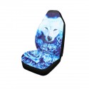 1/2/7PCS Car Seat Cover Set Universal Fit Rose Wolf Seat Protection Cover