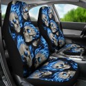 1/2/7PCS Car Seat Cover Set Universal Fit Skull Pattern Protection Universal