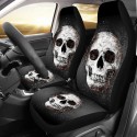 1/2/7PCS Car Seat Cover Set Universal Fit Skull Pattern Seat Protection Cover