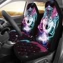 1/2/7PCS Car Seat Cover Set Universal Fit Sky Wolf Pattern Seat Protection Cover