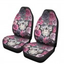 1/2/7PCS Print Universal Front Car Seat Cover Steering Wheel Cover Fit Seat Cushions
