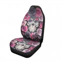 1/2/7PCS Print Universal Front Car Seat Cover Steering Wheel Cover Fit Seat Cushions