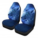 1/2PCS Front Car Seat Cover Protector Wolf printed Non-slip Universal