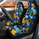 1/2Pcs Universal Car Front Row Seat Cover Seat Mat Flower Printed Protector