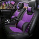 13PCS PU Leather Car Seat Cover Full Set Front Rear with Pillow Waist Cushion Universal for 5-Seats