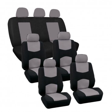 13PCS Universal Car Seat Cover Full Set Front Rear Cushion Mat Protector 7 Seats