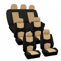 13PCS Universal Car Seat Cover Full Set Front Rear Cushion Mat Protector 7 Seats