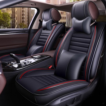 13Pcs PU Leather Car Full Surround Seat Cover Cushion Protector Set Universal for 5 Seats Car