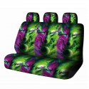 1/7 PCS Universal Car Seat Cover Wolf Green + Purple Design Front & Rear Protect