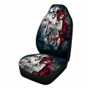 1/7PCS Universal Car Seat Covers Skull & Women Printing Front & Rear Seat Full Protect