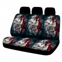 1/7PCS Universal Car Seat Covers Skull & Women Printing Front & Rear Seat Full Protect