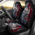 1/7PCS Universal Car Seat Covers Skull & Women Printing Front & Rear Seat Full Protect