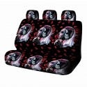 1/7Pcs Universal Car Seat Covers Funky Flag Skull Design Front Seat Full Cover