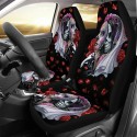 1/7Pcs Universal Car Seat Covers Funky Flag Skull Design Front Seat Full Cover