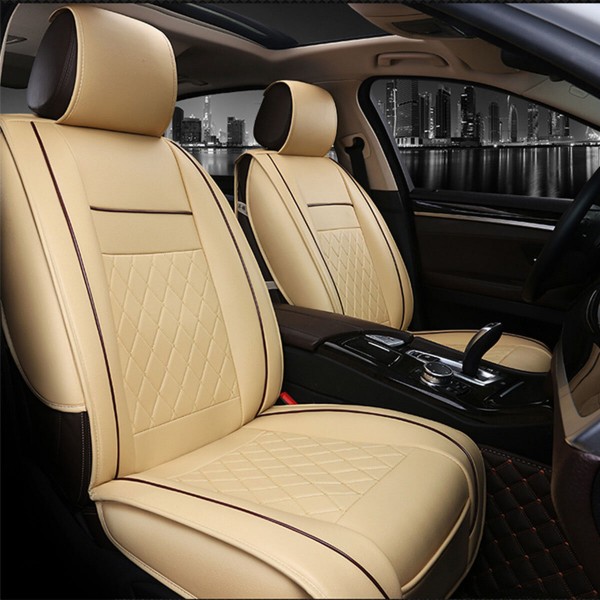 1PC Car Front Seat Cover Artificial Leather Universal Comfortable Waterproof Breathable Auto Cushion