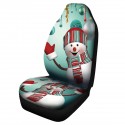 1PC Christmas Print Car Auto Front Seat Cover Protector Universal Fit For SUV