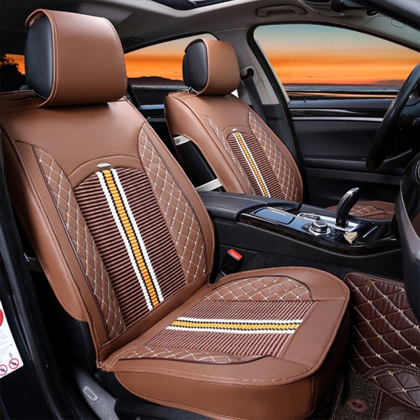 1PC Deluxe PU Leather Auto Car Seat Cover Full Front Cushion Universal