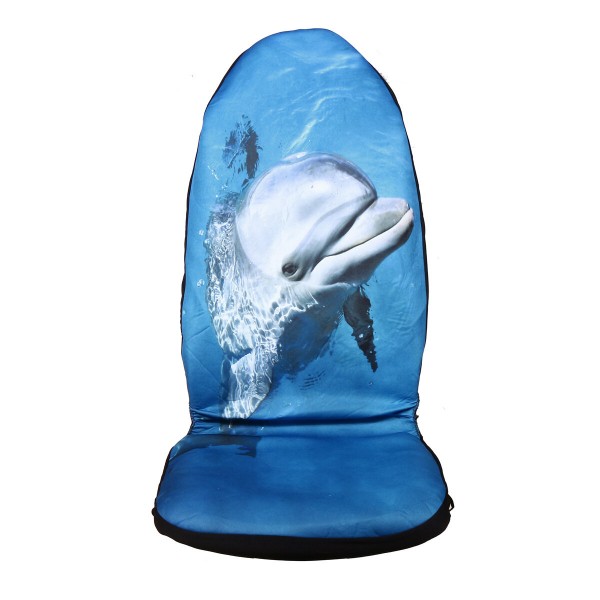 1PCS Car Seat Covers Animal Print Dolphin Highback Seat Cushion Protector Uinversal