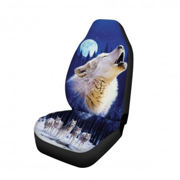 1PCS Single Seat Car Front Seat Cover Protector Universal Cushion Animal Printed