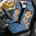 1Pcs Universal Car Full Front Seat Cover Fabric Protection Sedan SUV Truck