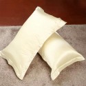 1pc Ivory Double-side Silky Soft Charmeuse Silk Pillow Case Beauty Sleep-helper