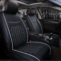 1pcs Universal Fashionable PU Leather Full Surround Car Seat Cover Headrest Waist Support Pad