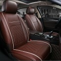1psc PU Leather Car Full Surround Seat Cover Cushion Protector Set Universal for 5 Seats Car