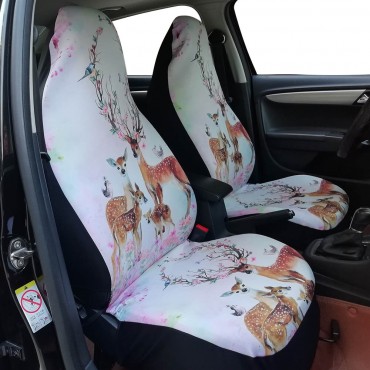 2PCS Fashion Printed Car Seat Covers Universal Automobile Accessories