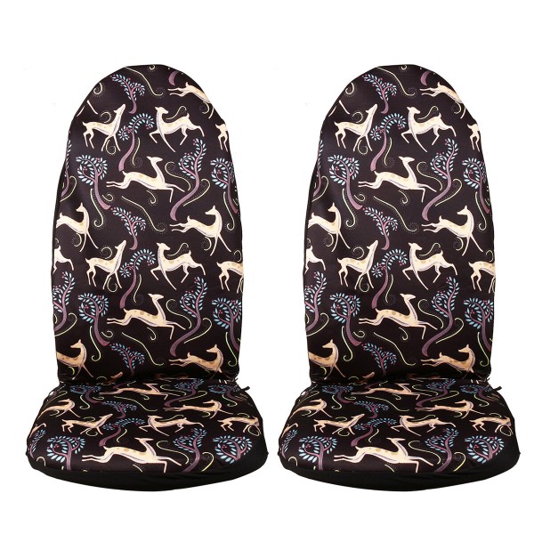 2PCS Fashion Printed Car Seat Covers Universal Automobile Accessories