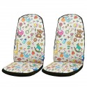 2PCS Universal Car Seat Cover Set For Galaxy Printed Fabric Front Seat Cover