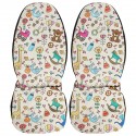 2PCS Universal Car Seat Cover Set For Galaxy Printed Fabric Front Seat Cover