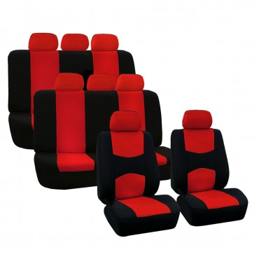 3 Row 8 Seats 14pcs Car Front Rear Seat Cover Protector Cushion Full Set Van SUV