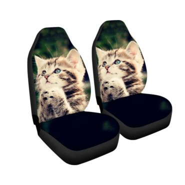 3D Animal Cat Printing Car Seat Covers Car Styling Full Seat Cover