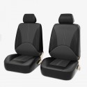 4PCS Front Seat Universal Car Seat Covers Faux Leather Breathable Cushion