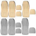 4PCS Van Front Car Seat Cover Faux Leather Mat Pad Universial Cushion