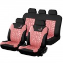 4PCS/9PCS Car Front Seat Cover Fabric Cases Protector with Tire Track Detail Styling For Seats