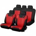 4PCS/9PCS Car Front Seat Cover Fabric Cases Protector with Tire Track Detail Styling For Seats