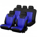 4PCS/9PCS Car Front Seat Cover Fabric Cases Protector with Tire Track Detail Styling For Seats