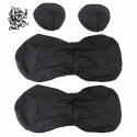 4pcs Universal Front Car Seat Cover Head Rest Protector PU Leather Waterproof